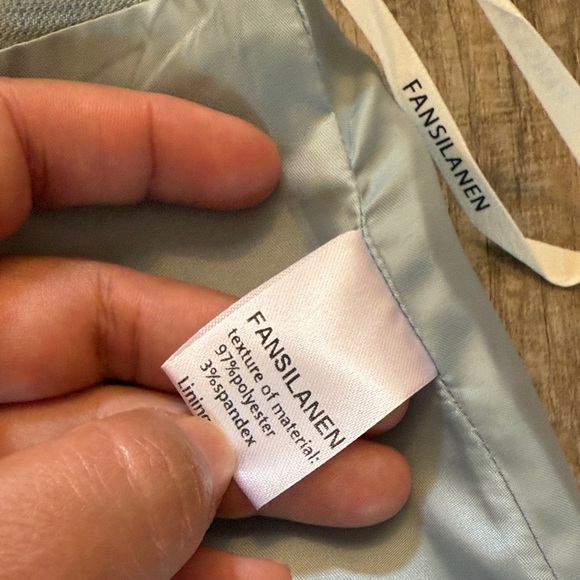 Fansilanen Elegant Blue Skirt with Button Detail size S - Picture 9 of 11